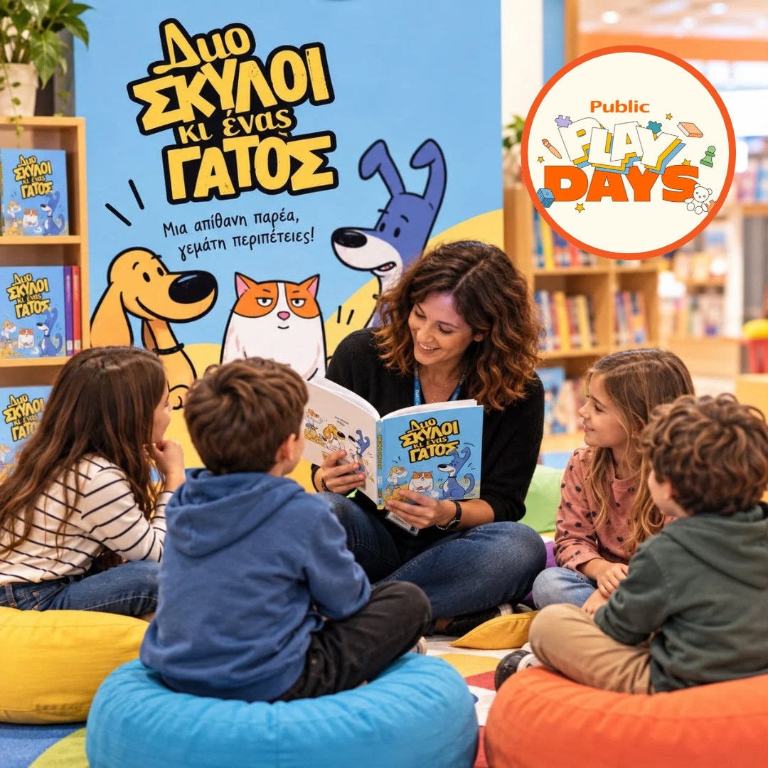 Play Days με τη σειρά βιβλίων "Δύο σκύλοι και ένας γάτος"